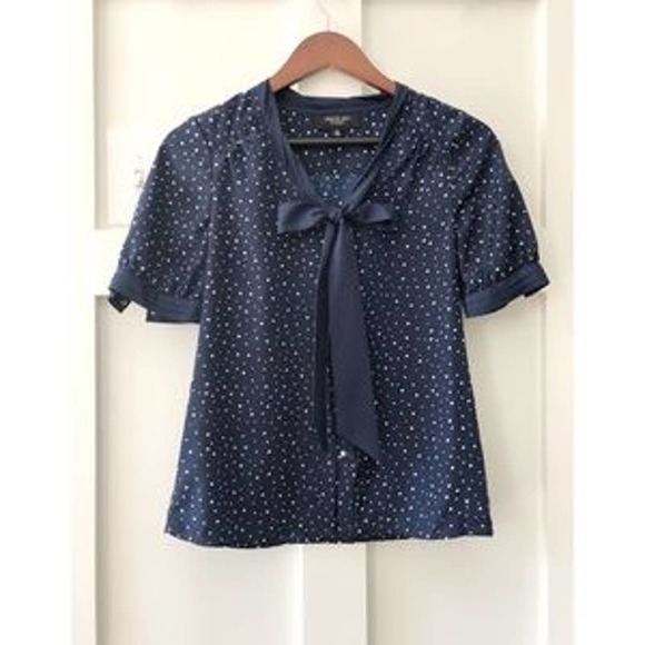 Jason Wu for Target | Women's  Navy Polka Dot Blouse | Size XL - Picture 4 of 8